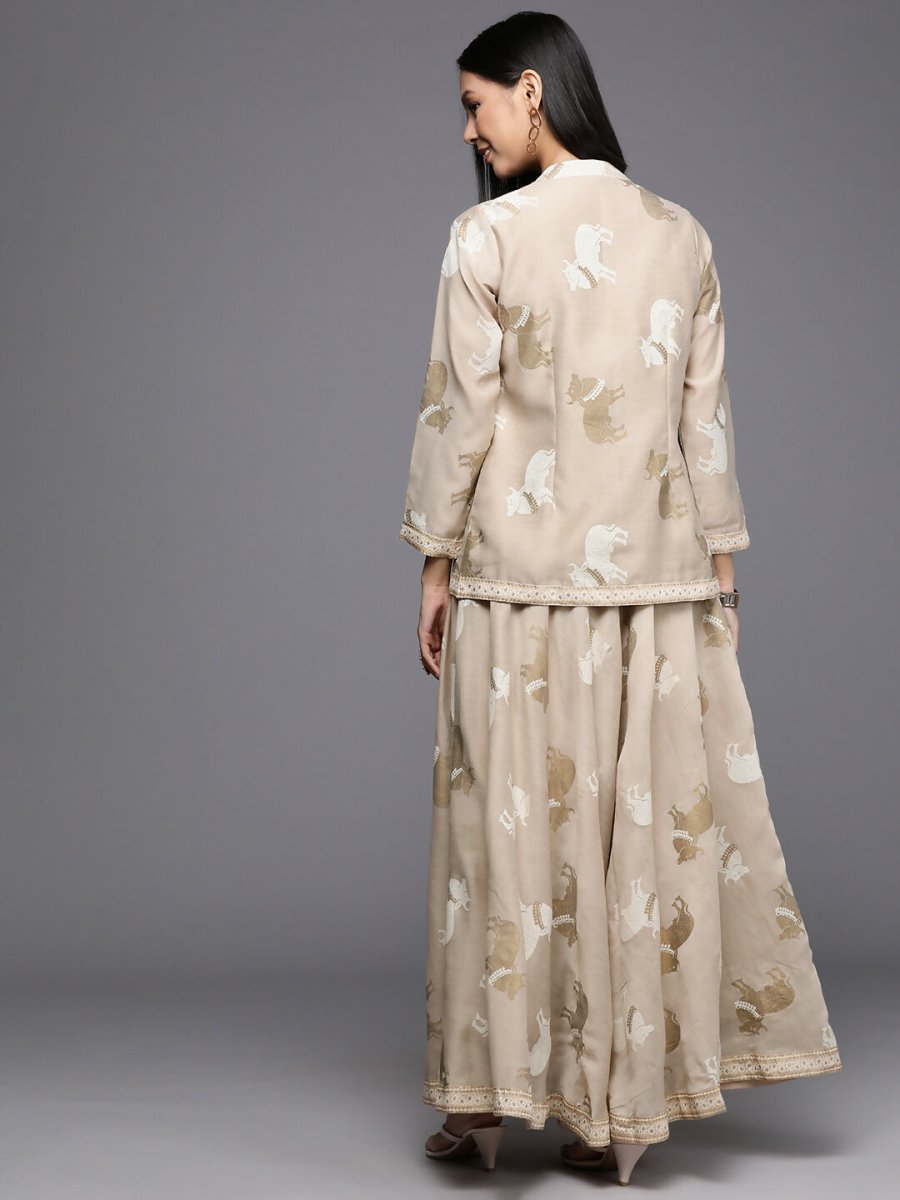 Ahalyaa Women's Traditional Wear Co-ods - Tan