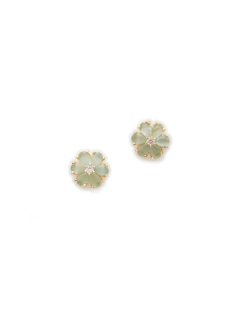 stone stud (Gold) - Ruby Raang