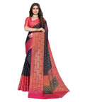 Vamika Navy Blue Chiffon Brasso Bollywood Style Woven Saree (DIMPLE NAVY)