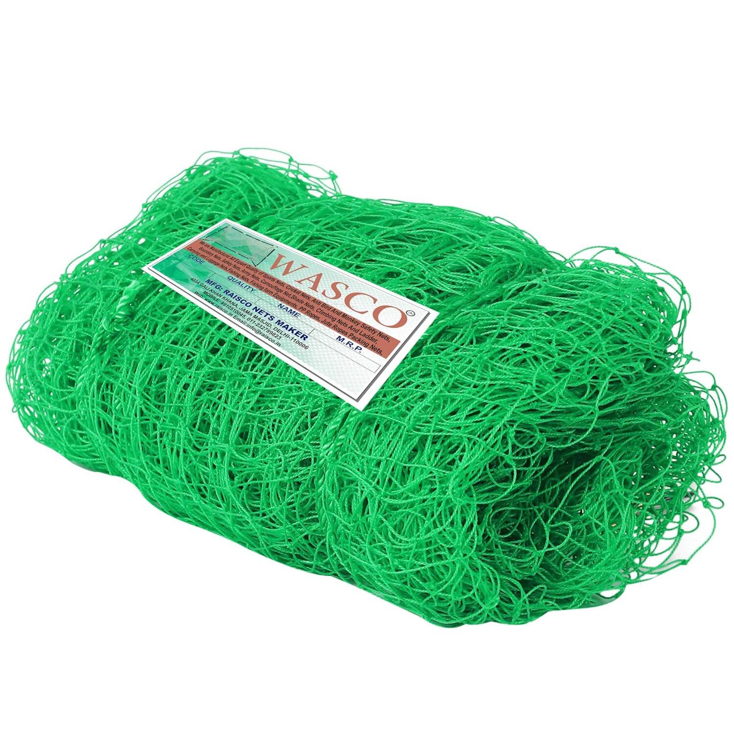 Wasco Nylon 10X10 Foot Cricket Net (Green)