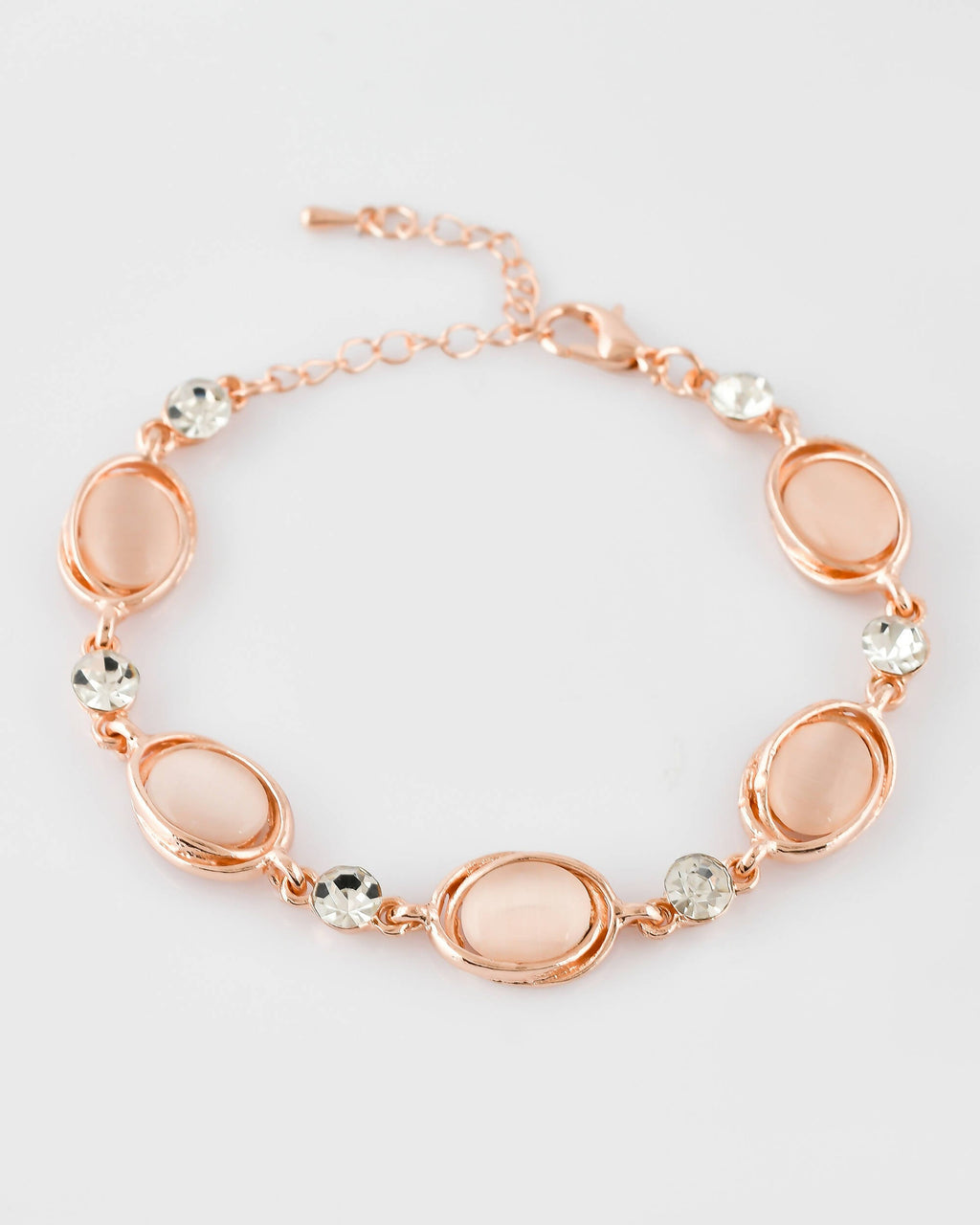 VOJ Stainless Steel Pearl Gold-Polished Bracelet