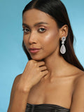 Purple and Silver Tone Stone Earrings - Ruby Raang