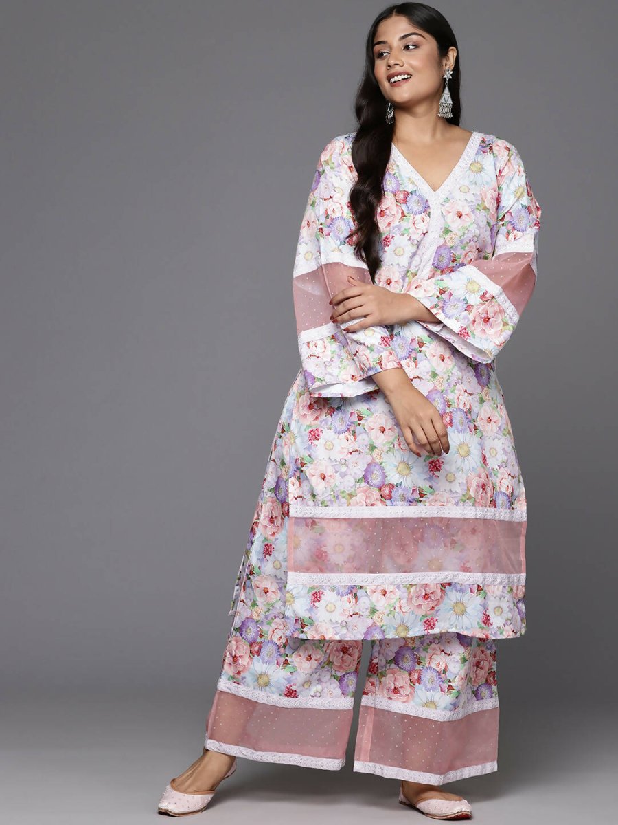 Ahalyaa Women's Traditional wear Kurta Set - Lavender