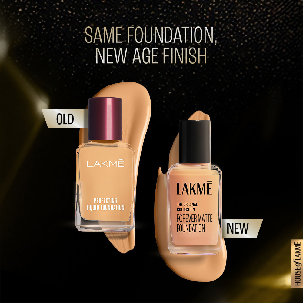 Lakme Forever Matte Foundation For Superior Coverage - Resist Shell