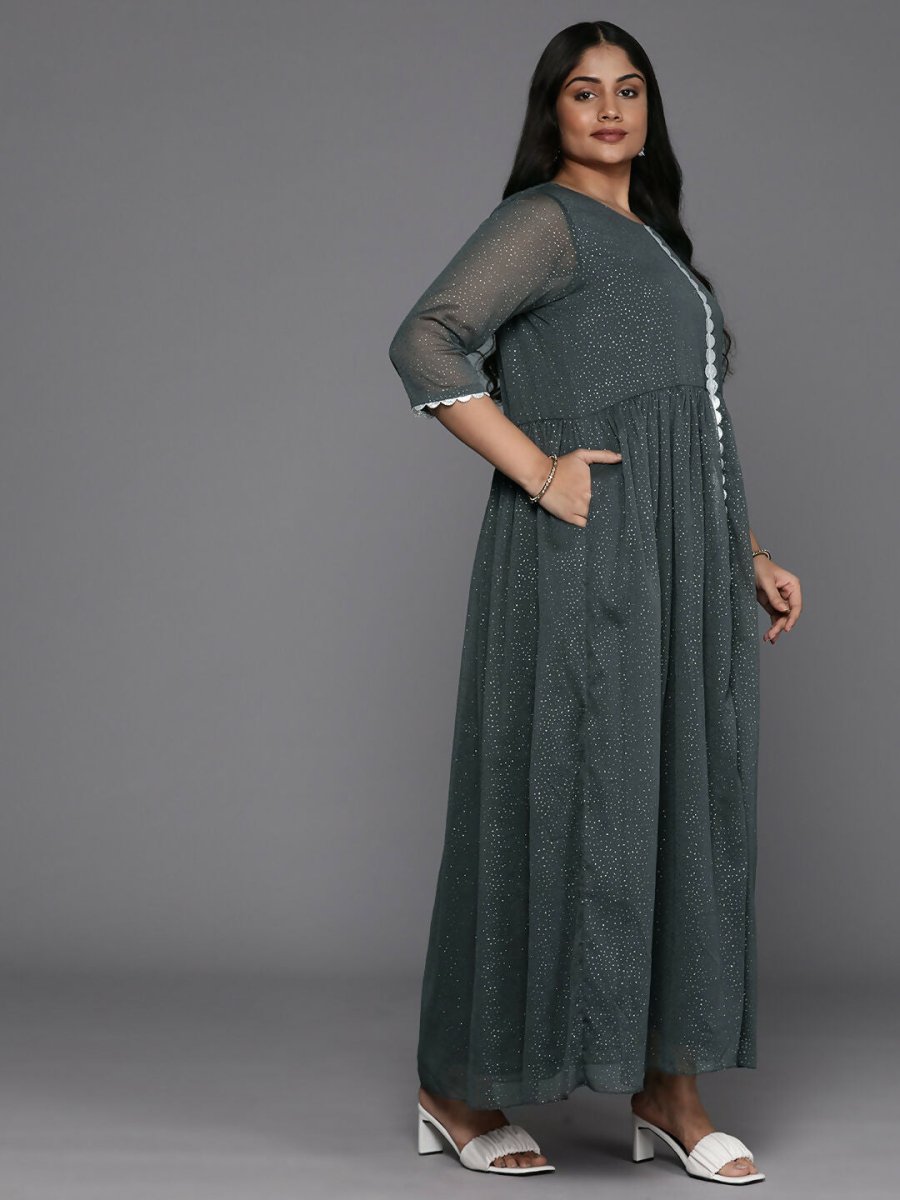 Ahalyaa Women's Traditional wear Ethnic Dress - Grey