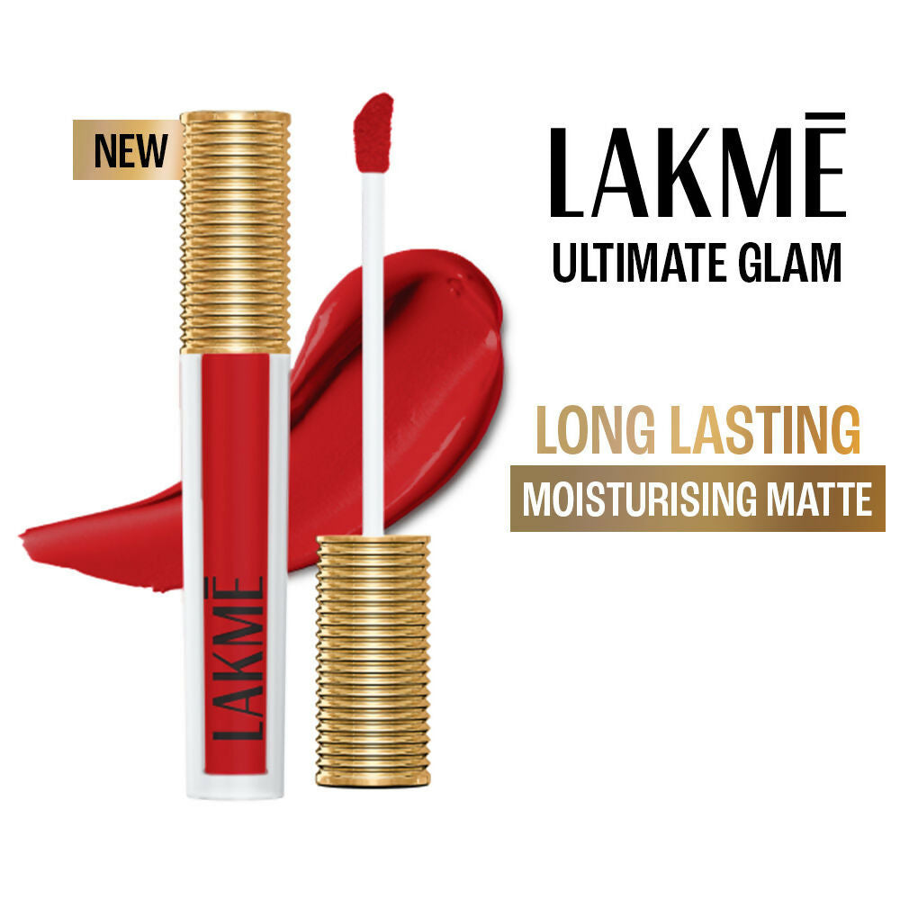 Lakme Ultimate Glam Matte Liquid Lipstick - Red Carpet