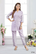Joban Fashion Heavy Muslin Lylac Color Kurta Set