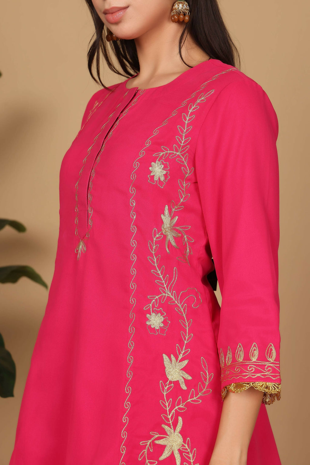 Joban Fashion Pink Georgette Kurta Set