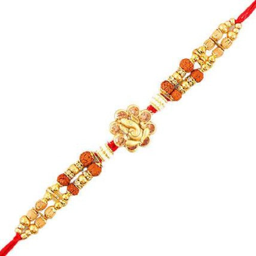 Ethnic Ganesha Rakhi and Fruit N Nut Chocolates