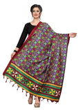 Vamika Colourful Red Printed Khadi Bhagalpuri Beautiful Dupatta