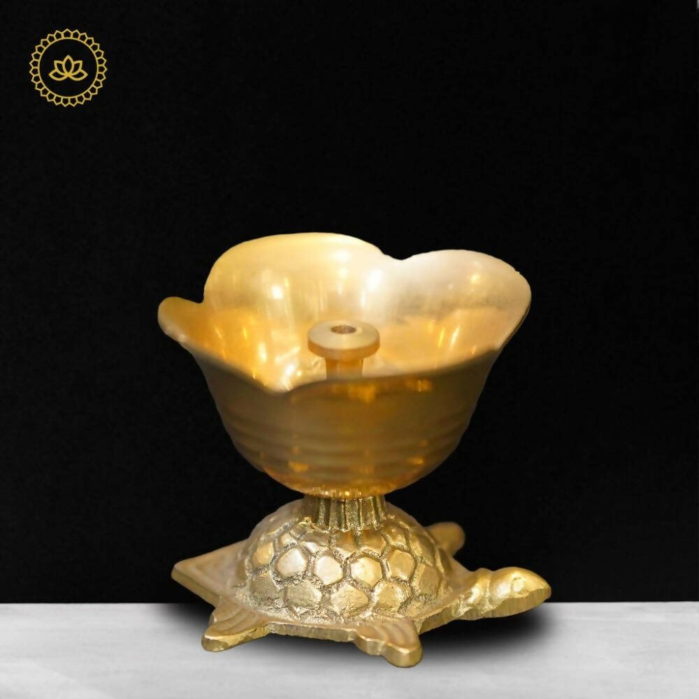 Brass Kurma Flower Diya