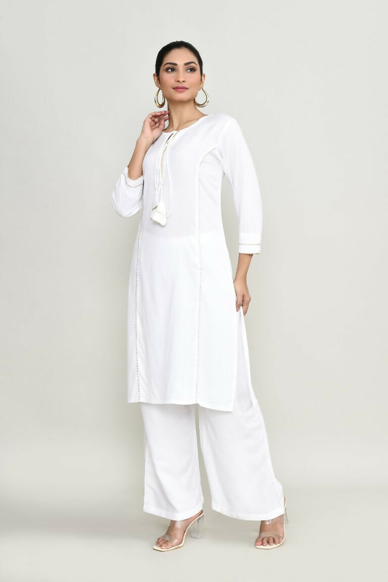Joban Fashion White Rayon Tunic