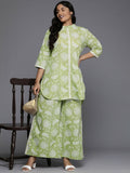 Ahalyaa Women's Traditional wear Co-ords - Green