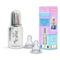 Goodmunchkins Stainless Steel Feeding Rustfree Bottle with 2 Anti Colic Silicone Nipple For Kids 150ml