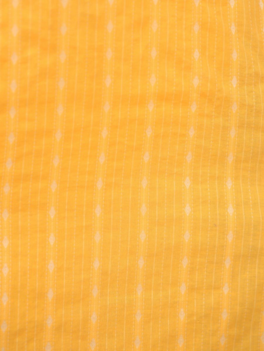 Aramya Straight Kantha Cotton Woven Design Print Women's Kurta Set - Yellow