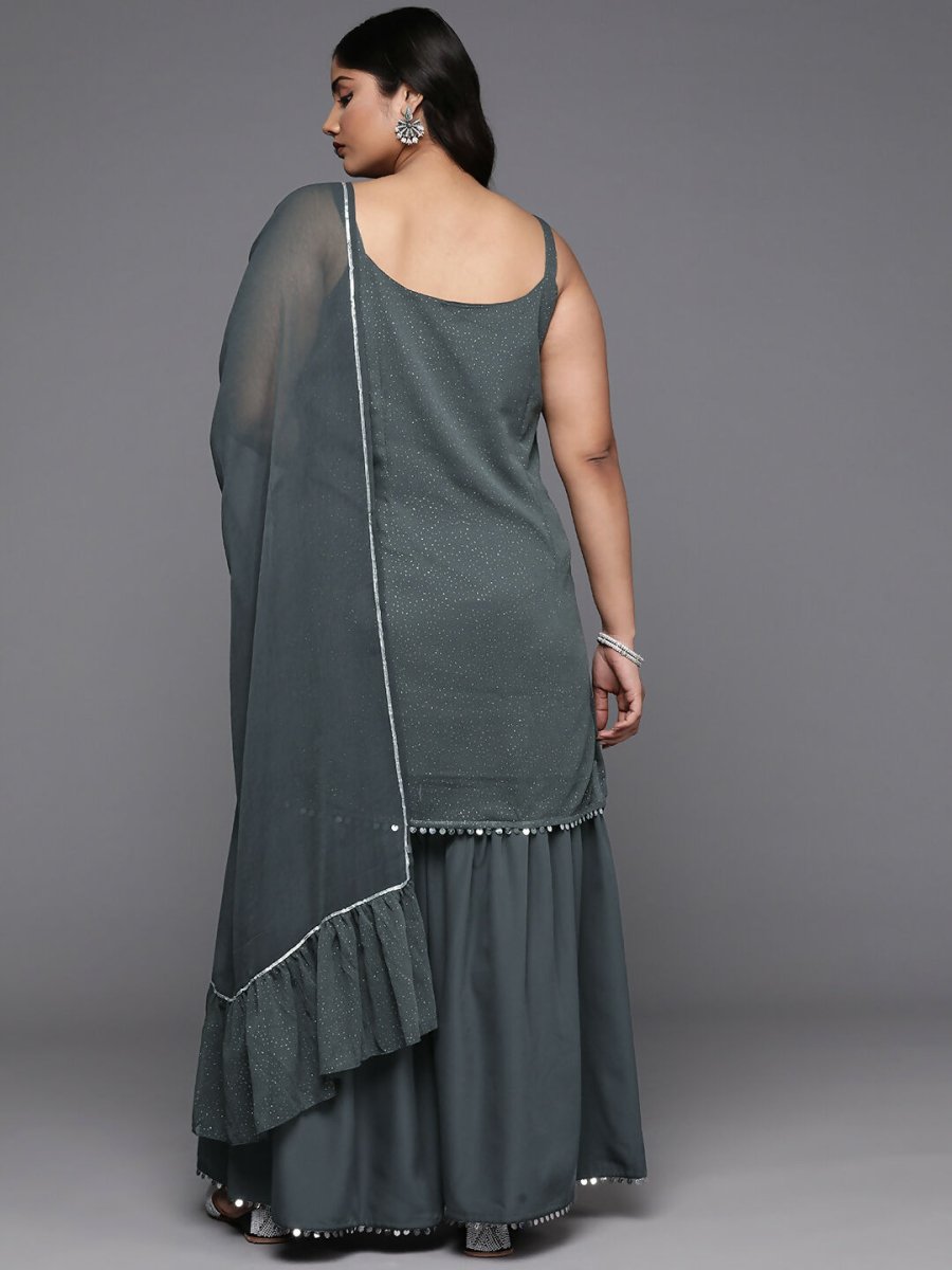 Ahalyaa Women's Traditional wear Kurta Set - Grey