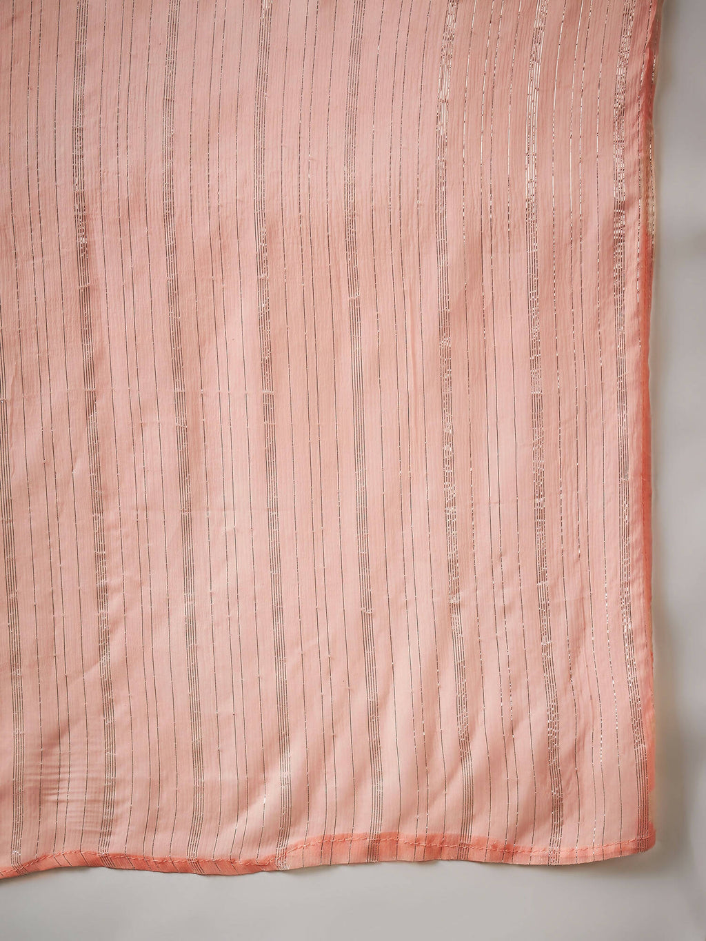 Peach Georgette Handwork Unstitched Dress Material - Hanika