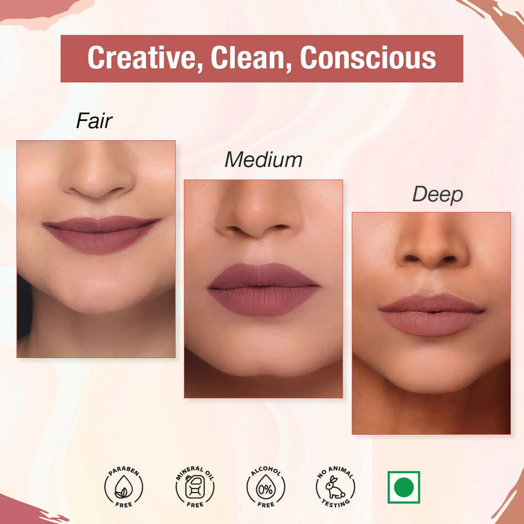 The Natural Wash Matte Velvet Longstay Liquid Lipstick - Plumberry