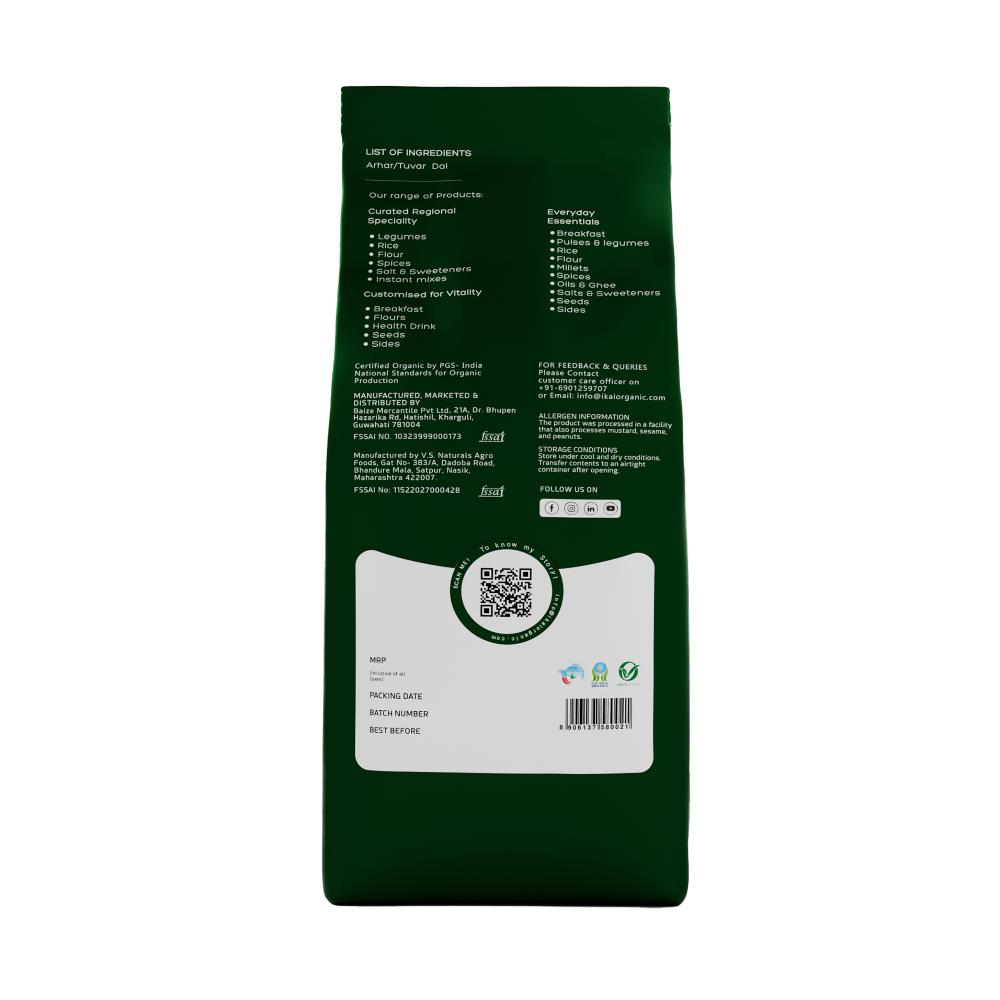 IKAI Organic Arhar/Tuvar Dal
