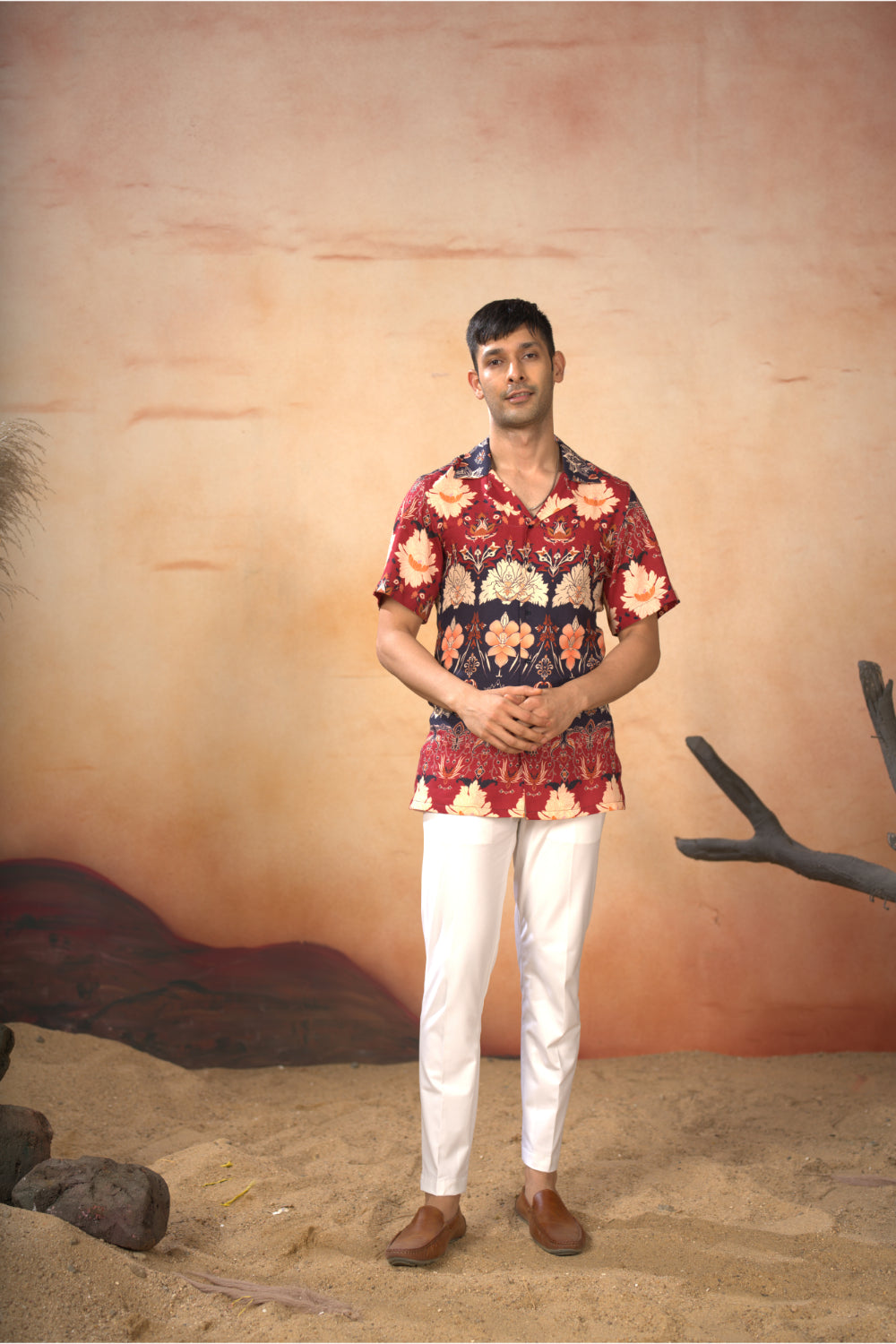 Blossom Print Cotton Shirt by Hilo Design