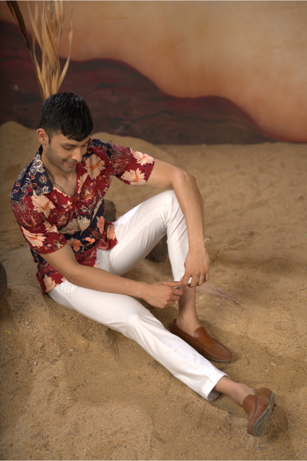 Blossom Print Cotton Shirt by Hilo Design
