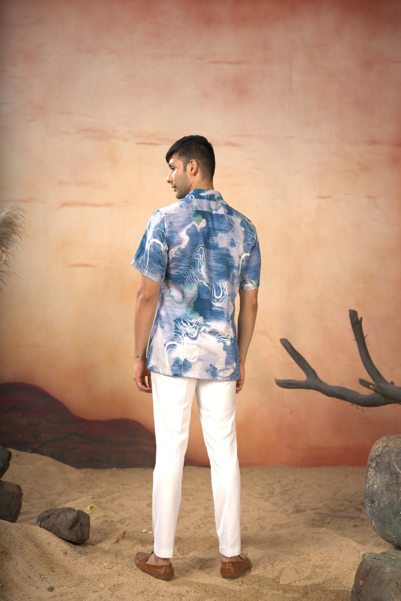 Marble Print Shirt by Hilo Design