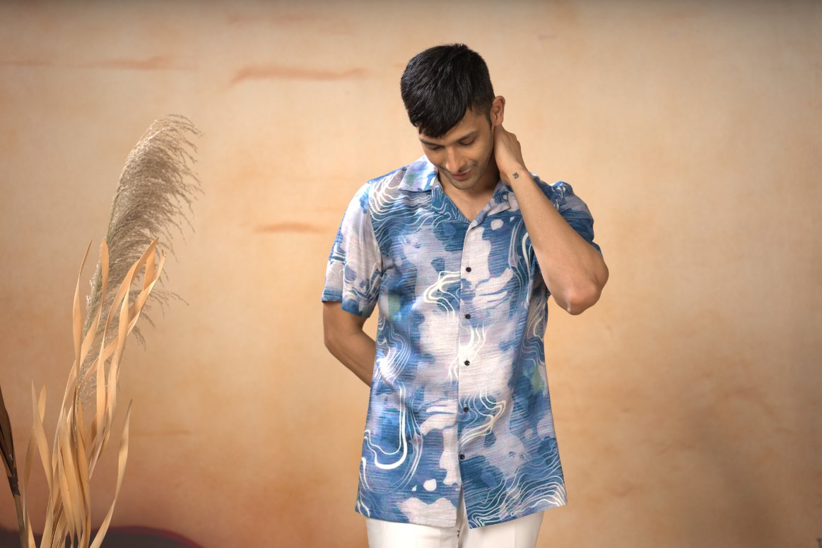 Marble Print Shirt by Hilo Design