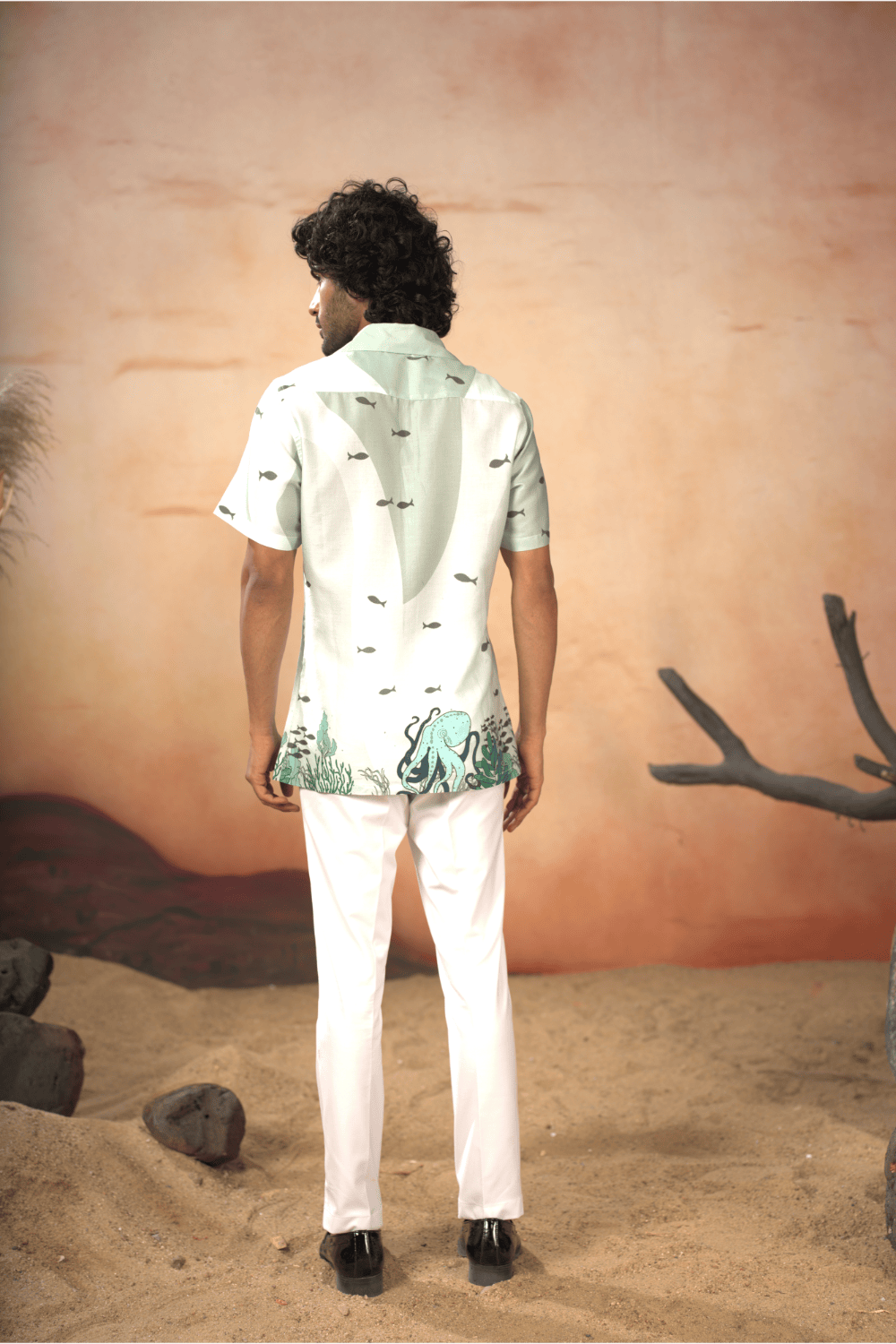 Seabed Serenity Cotton Satin Shirt by Hilo Design