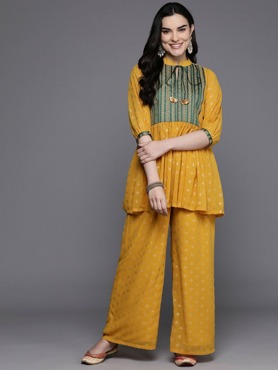 Ahalyaa Women's Traditional Wear Co-ods - Mustard