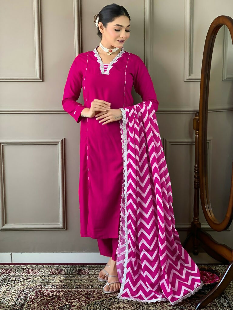 Partywear Designer Viscose Lemon Stitched Suit With Dupatta - Tanisha