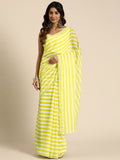 Ahalyaa Women's Traditional Semi Stitch Saree - Yellow