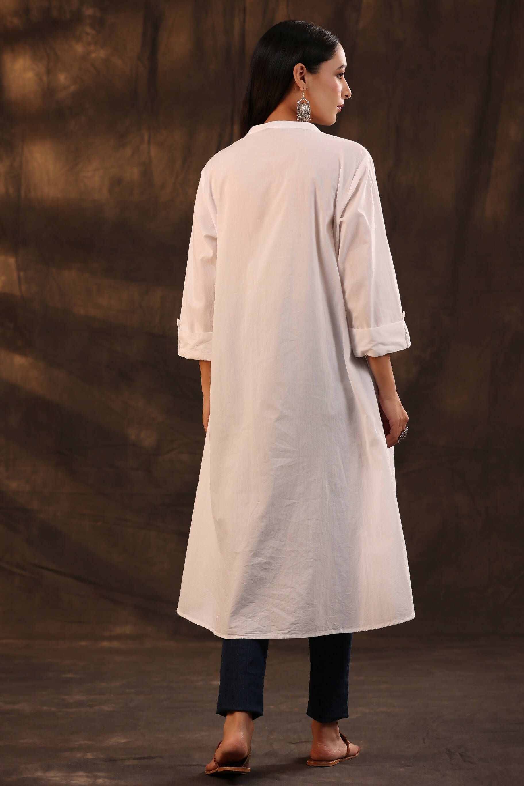 Juniper Women's White Cambric High-Low Tunic