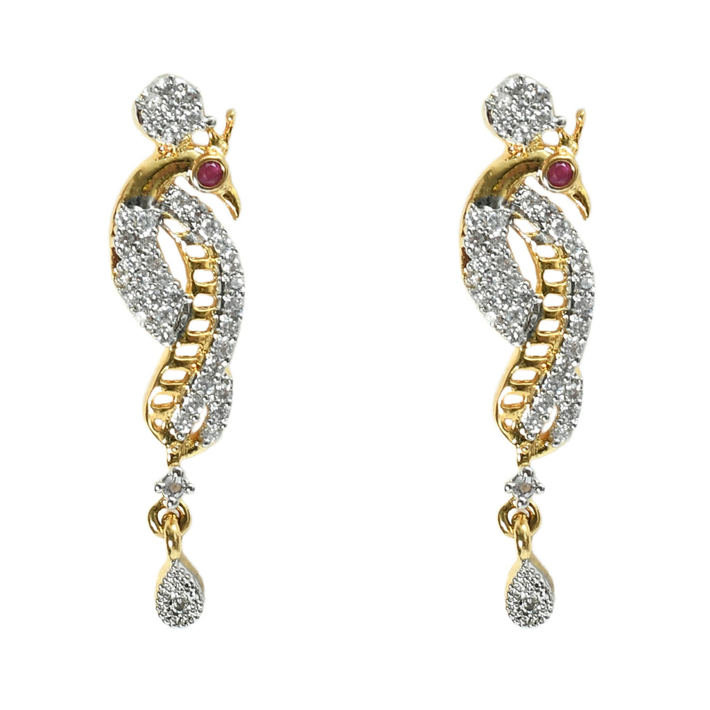 Mominos Fashion Johar Kamal Silver-Plated American Diamond Choker Set