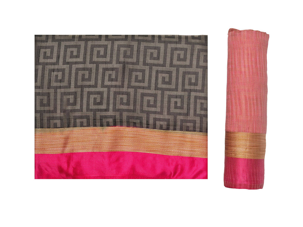 Mimosa Women's Banarasi Silk Black Saree