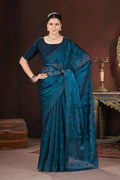 Vastranavya Rama Jimmy Choo Silk 3mm Sequence work with Cross Stitch Embroidery work & Cutwork Border Saree
