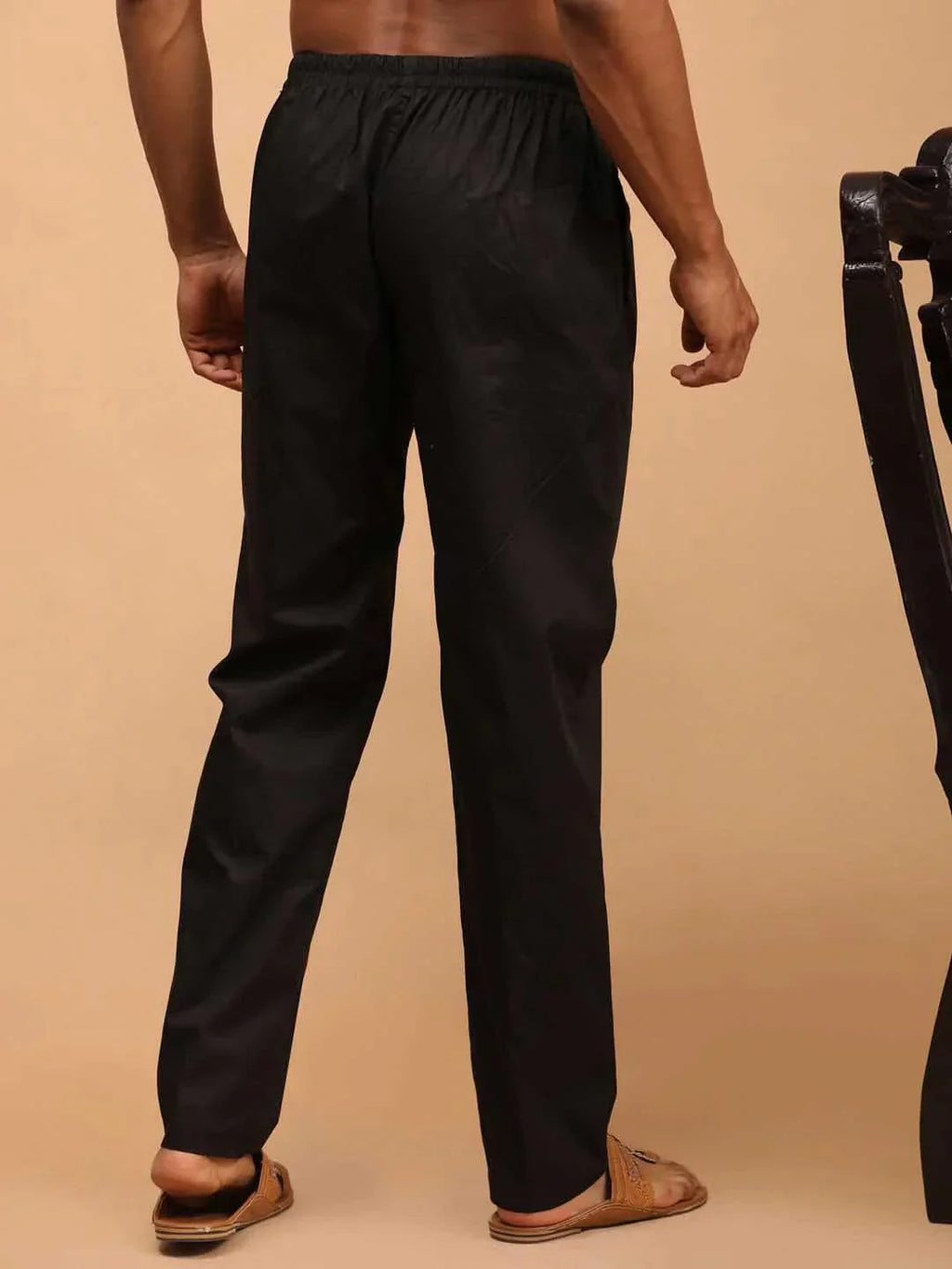 Fabmade Men's Black Cotton Pyjama