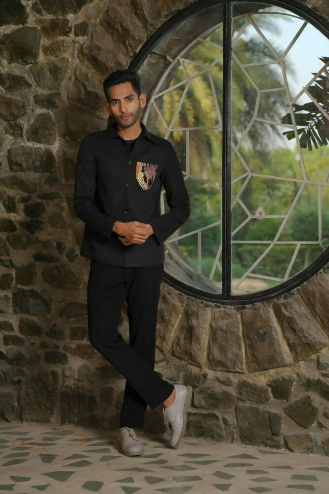 Stirrup Black Shacket by Hilo Design