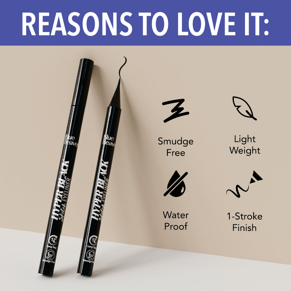 Blue Heaven Hyper Black Sketch Eyeliner Pen