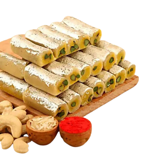 Ganesha Minimal Style Rakhi And Kaju Rolls Box