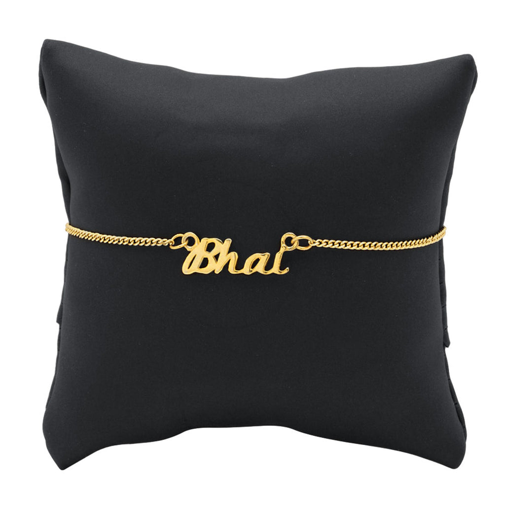 trueBrowns X Voylla Gold-Toned 'Bhai' Bracelet Rakhi With Roli Chaawal Pack