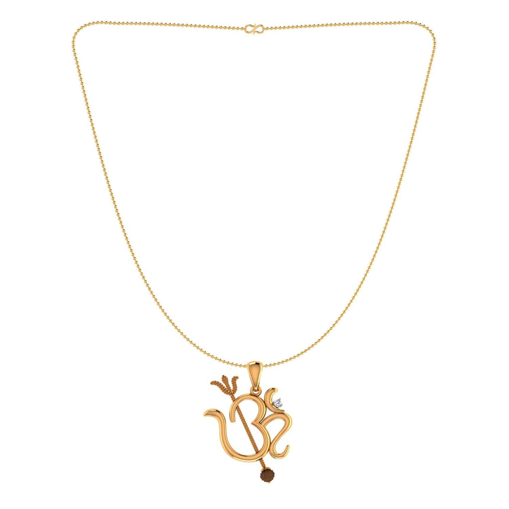 trueBrowns X Voylla Rudraksha Studded 'OM' Rakhi-Pendant