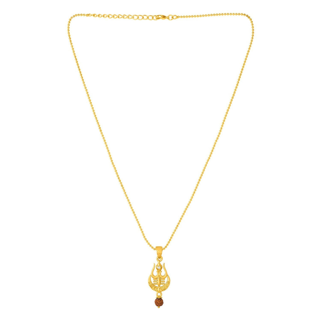 trueBrowns X Voylla Rudraksha Studded Trishul Rakhi-Pendant