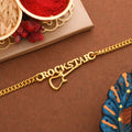 trueBrowns Gold Tone ROCKSTAR Rakhi