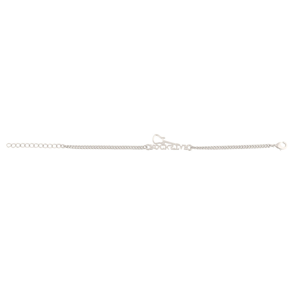 trueBrowns Stylish ROCKSTAR Silver Tone Bracelet Rakhi
