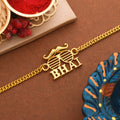 trueBrowns Bhai Gold Tone Bracelet Style Rakhi