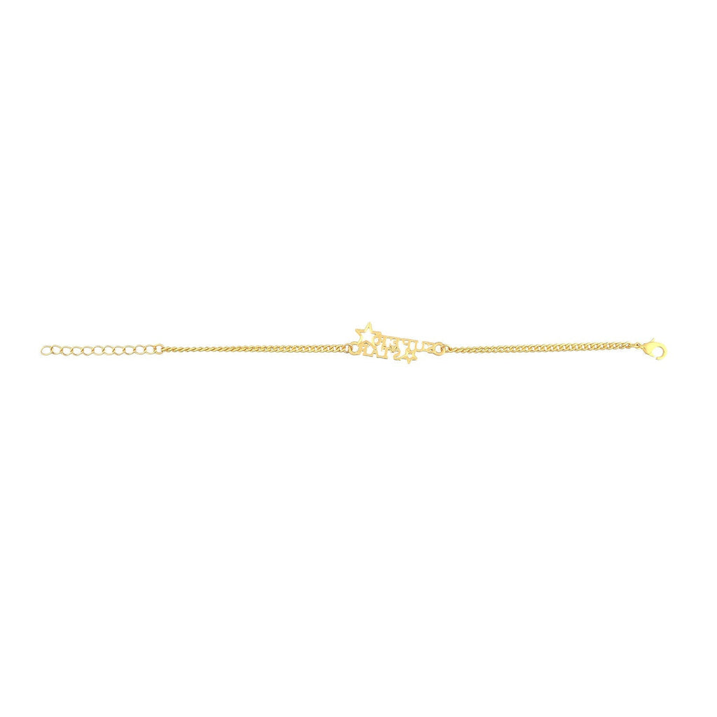 trueBrowns X Voylla Super Star Gold Tone Bracelet Style Rakhi