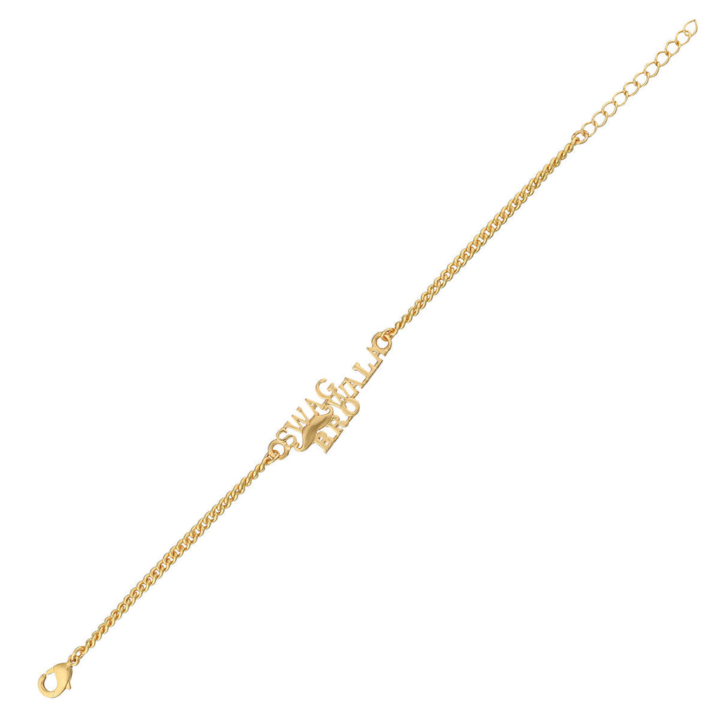 trueBrowns X Voylla Swag Wala Bro Gold Tone Bracelet Style Rakhi