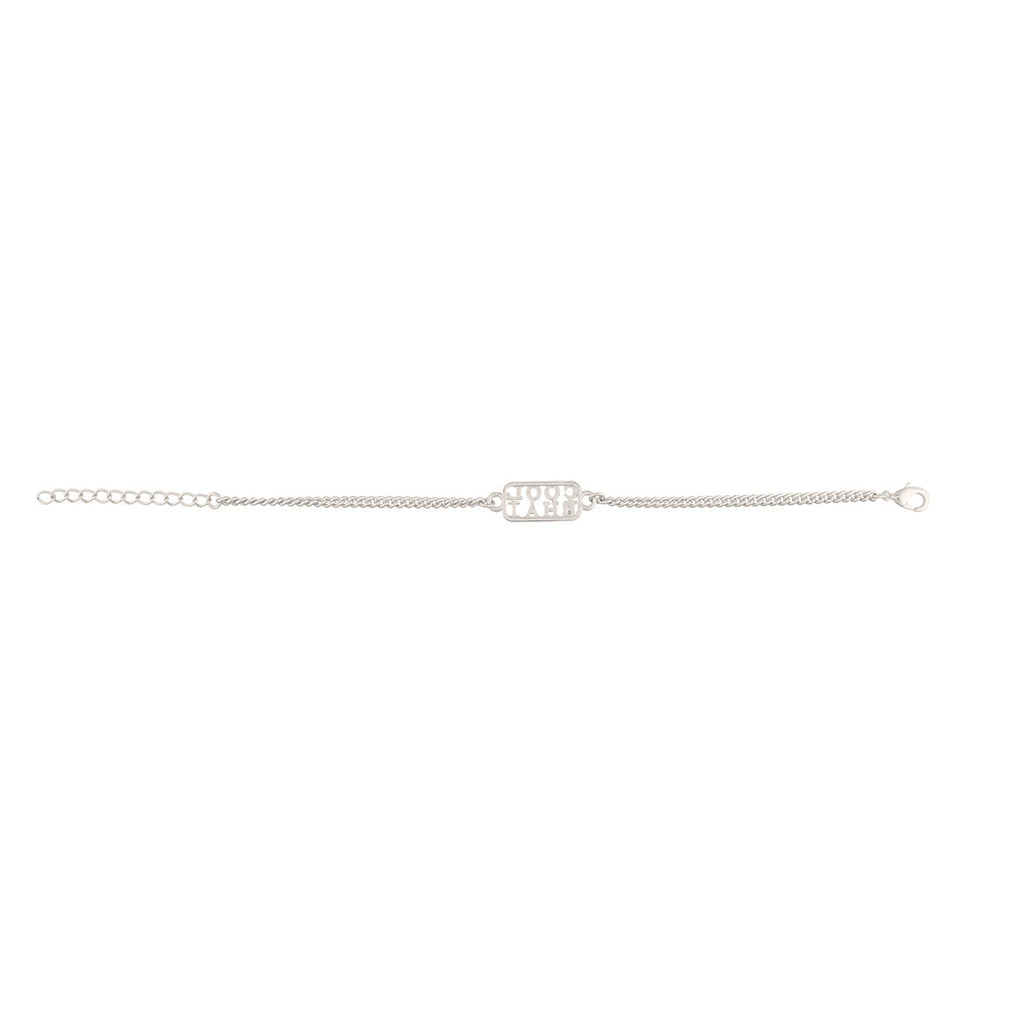 trueBrowns Silver Tone Cool Bhai Bracelet Style Rakhi