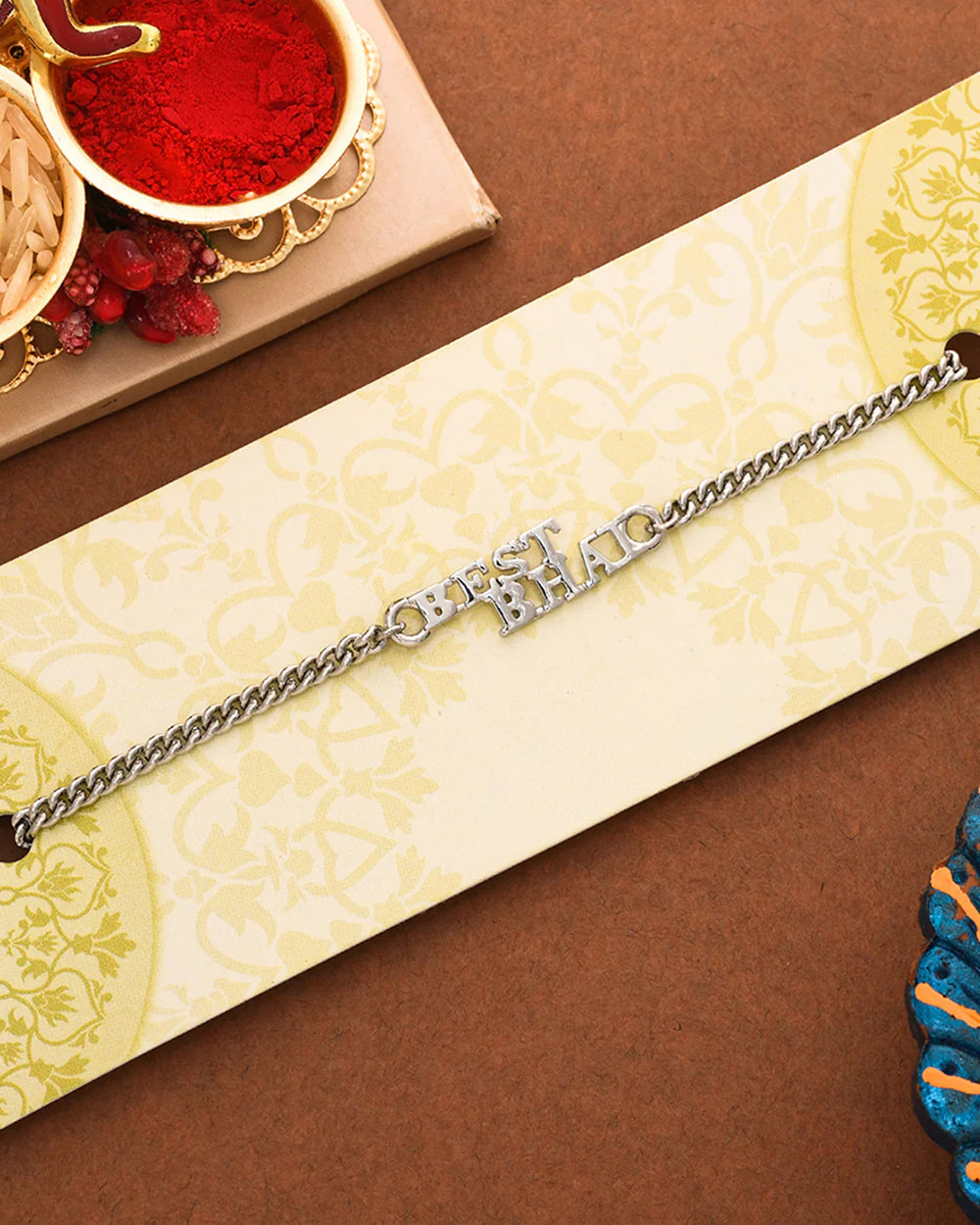 trueBrowns 925 Sterling Silver Precious Cool Bhai Bracelet Rakhi