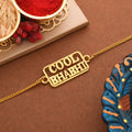 trueBrowns Stylish Gold-Polished Cool Bhabhi Bracelet Rakhi